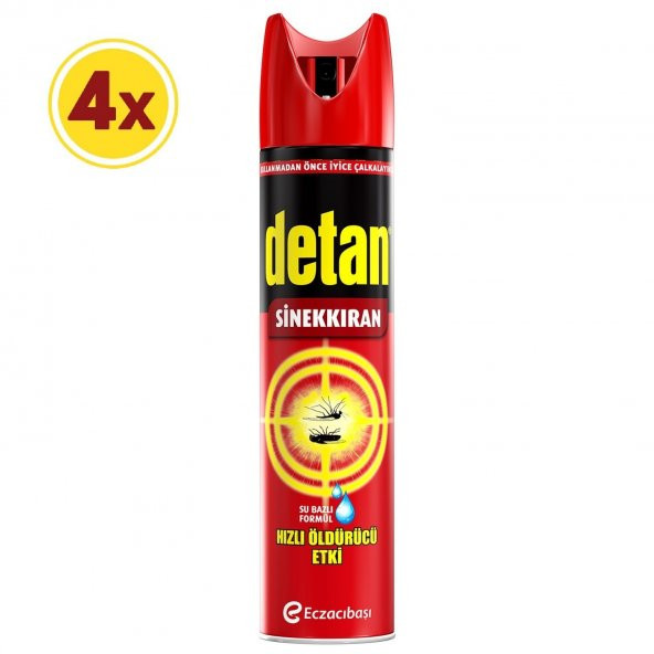 Detan Sinekkıran Su Bazlı 275 ml x 4 Adet