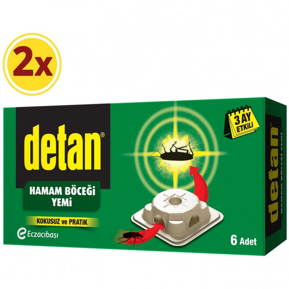 Detan Süper Böcek Yemi Çifte Güç 2x6 Tablet