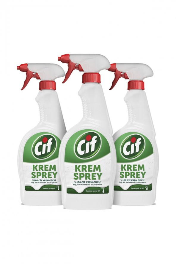 Cif Krem Sprey Krem Gücü 750 ml X3