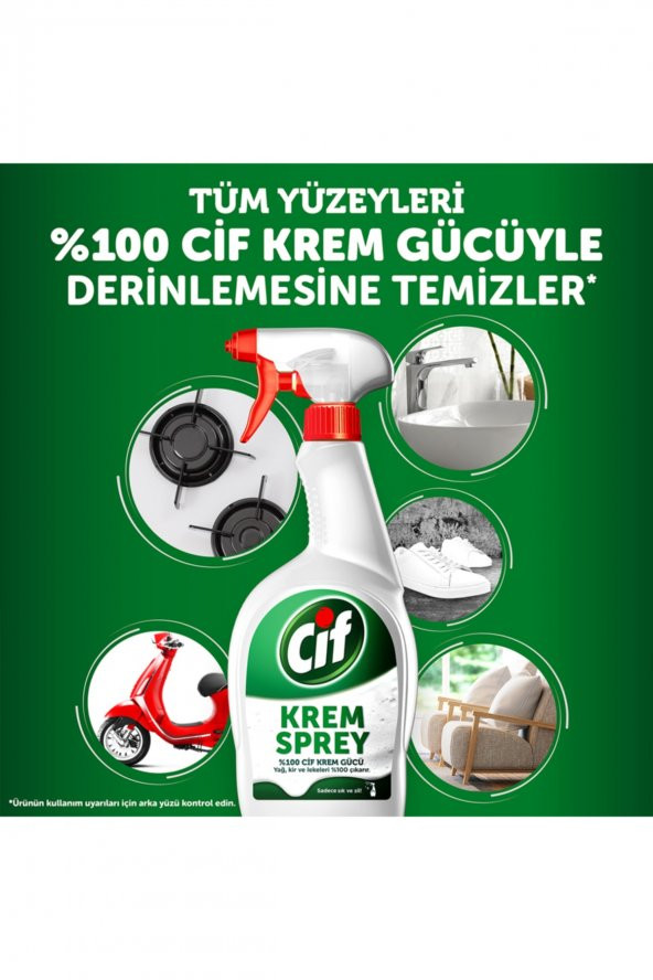 Cif Krem Sprey Krem Gücü 750 ml X3 - 5