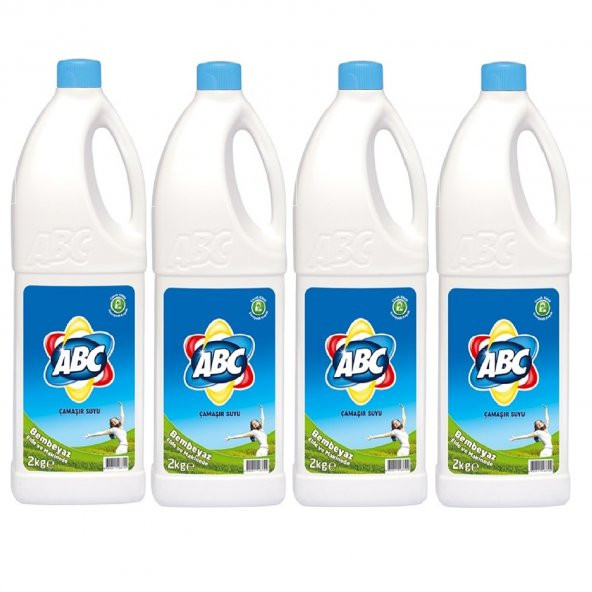 ABC Çamaşır Suyu Bembeyaz 2 Kg x 4 Adet