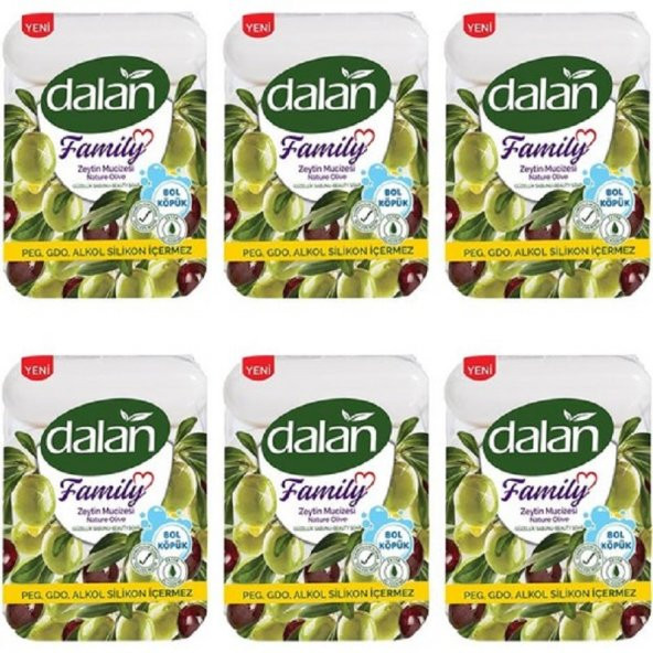 Dalan Family Güzellik Sabunu 4 x 75 Gr Zeytin Mucizesi x 6 Paket