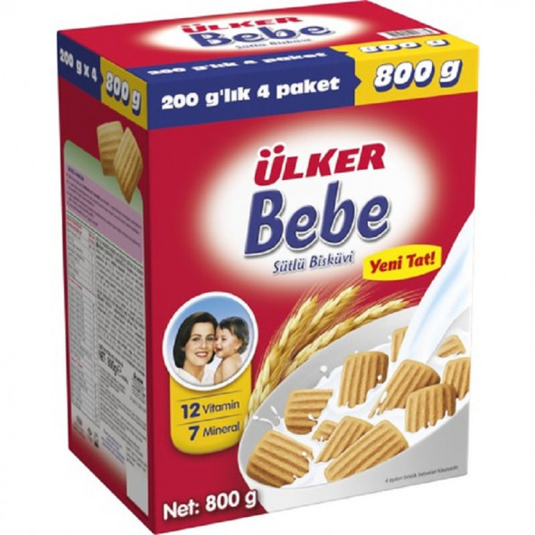 Ülker Bebek Bisküvi 1600 Gr 12 Vitaminli Kutu 2li Set - 2
