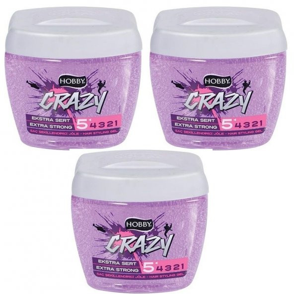 Hobby Carzy Extra Sert Saç Jölesi 700 Ml x 3 Adet