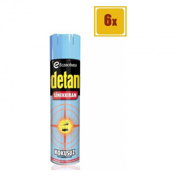 Detan Sinekkıran Kokusuz 275 ml 6lı Set