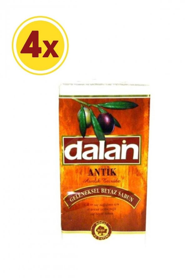 Dalan Antik Zeytinyağlı Geleneksel Beyaz Sabun 900 Gr x 4 Paket