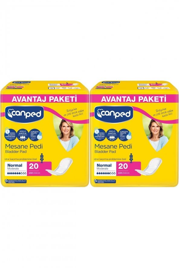 Canped Mesane Pedi Avantaj Paketi Klasik M Orta Boy Normal 40 Adet ürün görseli