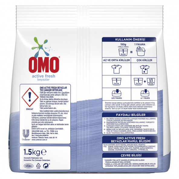 Omo Matık Actıve Fresh 5.5 kg - 6