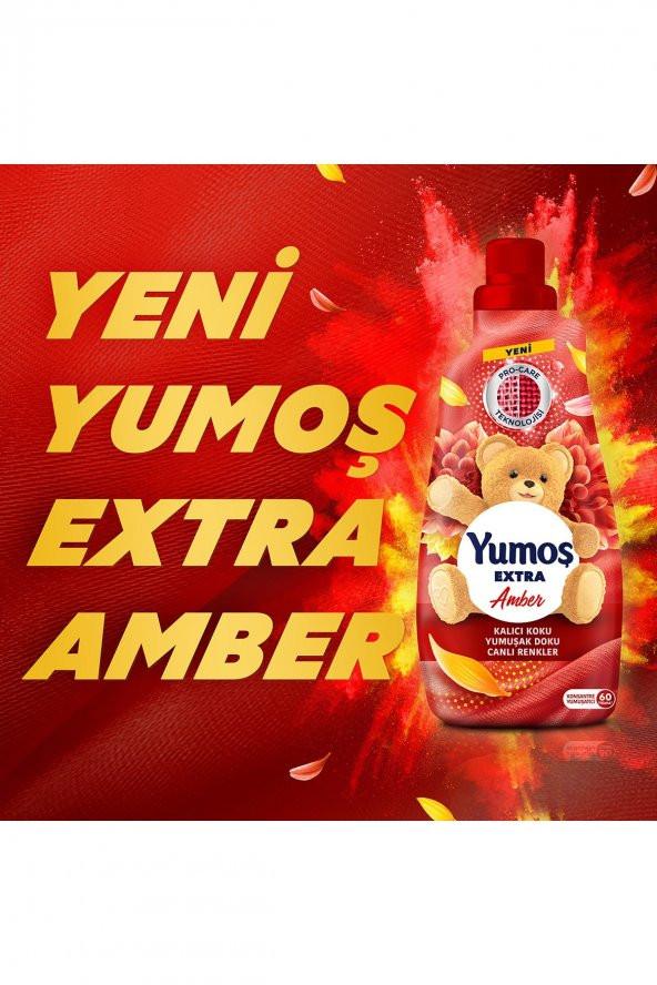 Yumoş Extra Konsantre Çamaşır Yumuşatıcısı Amber 1440 ml 60 Yıkama x3 Adet - 3