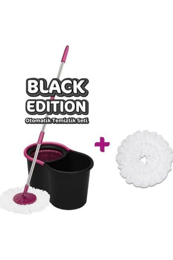 Parex Black Edition Temizlik Seti '' 1 Yedek Mop