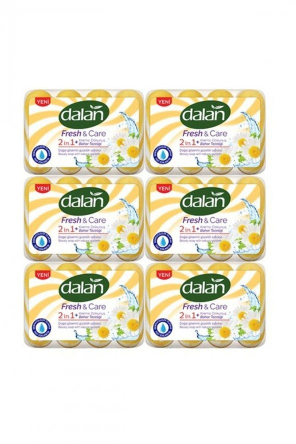 Dalan Doğal Gliserinli Güzellik Sabunu Fresh & Care 2 In 1 Kremsi Dokunuş Bahar Tazeliği 6 Adet