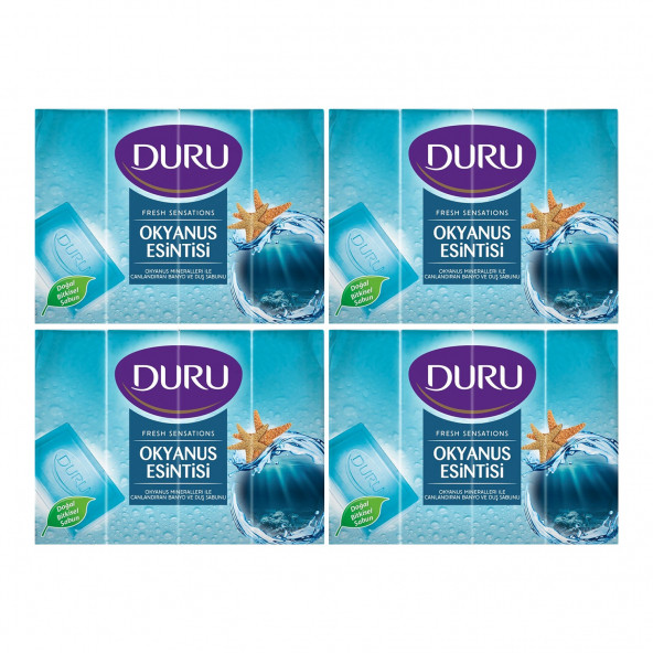 Duru Fresh Sensations Okyanus Esintisi 16 Adet Duş Sabunu 4X600gr