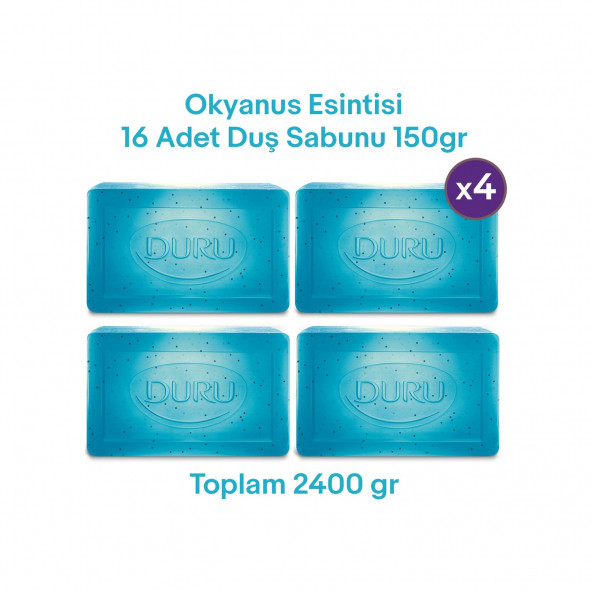 Duru Fresh Sensations Okyanus Esintisi 16 Adet Duş Sabunu 4X600gr - 4