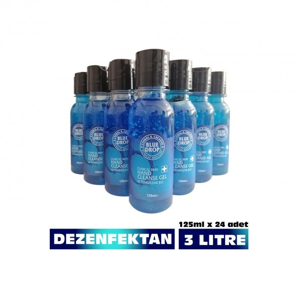 BLUE DROP Antibakteriyel El Temizleme Jeli 125 Ml X 24 Adet