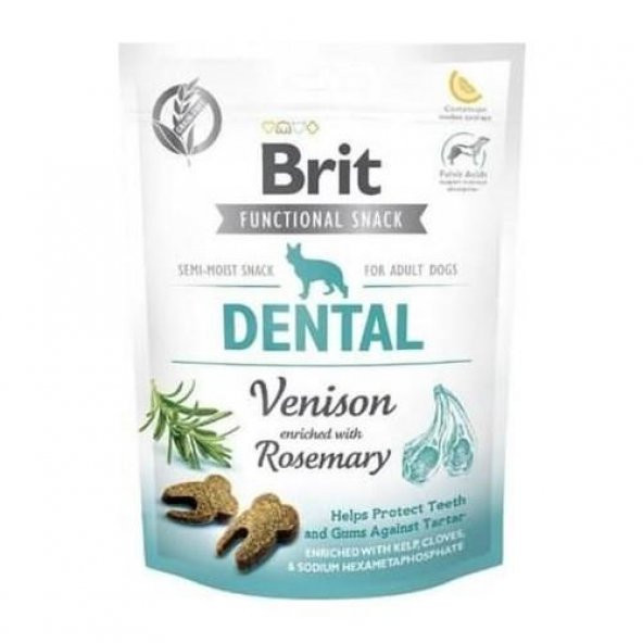 Brit Care Dental Biberiye ve Geyik Etli Diş Sağlığı İçin Köpek Ödülü 150gr