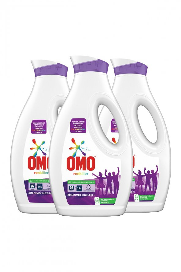 Omo Sıvı Çamaşır Deterjanı Renkliler İçin Renklilerinizi Korur  1690 ml 30 Yıkama 3 Adet - 2