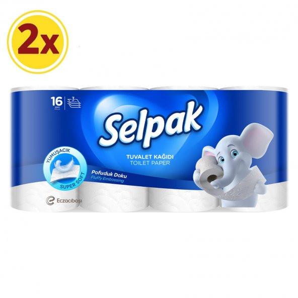 Selpak Tuvalet Kağıdı Hijyen 16 lı x 2 Adet - 1