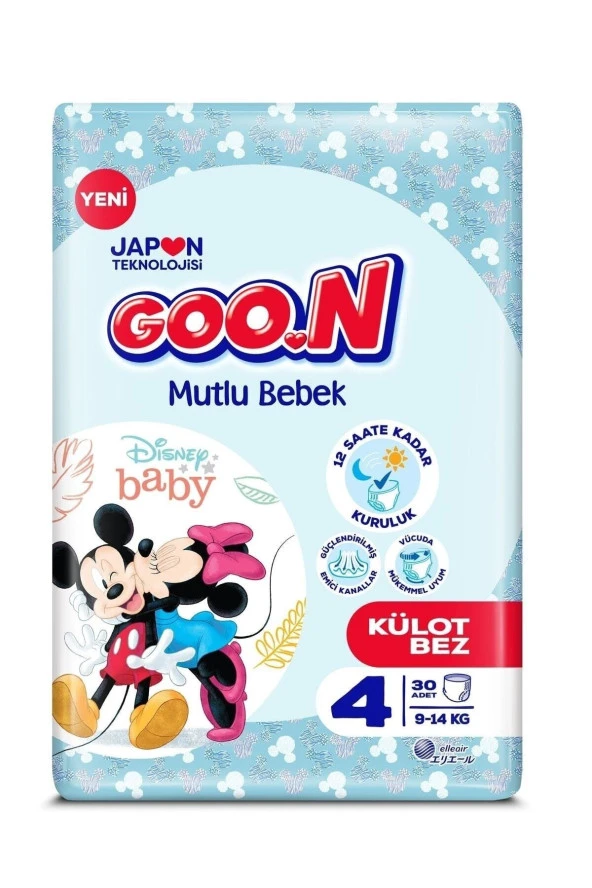 Goo.n Goon Premium Goon Mutlu Bebek Külot Jumbo 4 (30 Adet)