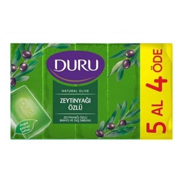 Duru Duş Sabun Zeytin Yağı Özü 5X150 Gr x 4 Adet - 2