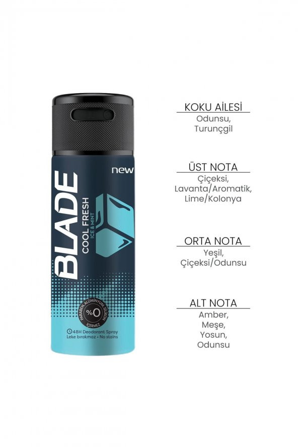 Blade Deodorant 150 ml Cool Fresh Ice-Mınt - 2