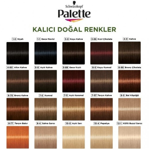 Palette Kalıcı Doğal Renkler 3-68 Kızıl Çikolata Saç Boyası - 6