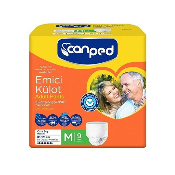 Canped Orta Boy Hasta Bezi M 9 lu Emici Külot X 6 Adet - 2