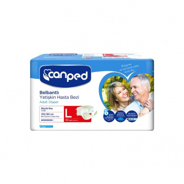 Canped Belbantlı Hasta Bezi Büyük L Boy 60lı - 2