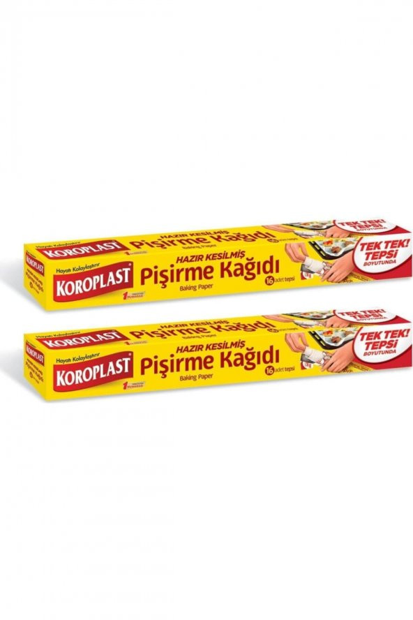 Koroplast Pişirme Kağıdı Hazır Kesilmiş 16 Adet - 2li - 2