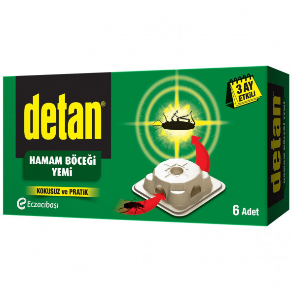 Detan Süper Böcek Yemi Çifte Güç 6 Tablet