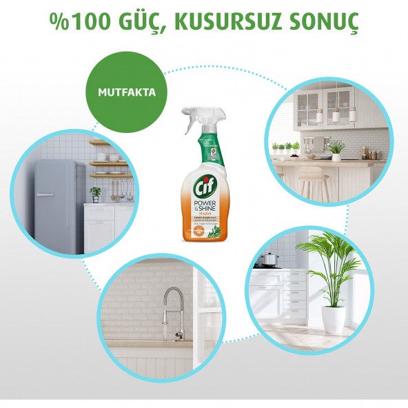 CİF Power Shine Mutfak Sprey 750 ml - 3