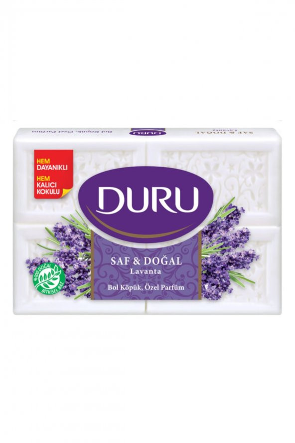 Duru Saf & Doğal Lavanta 4 Adet Beyaz Kalıp Sabun 600 gr