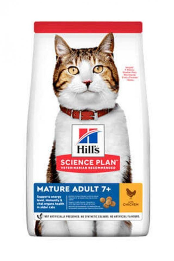 Hill's Mature +7 Tavuklu 3 kg Yaşlı Kedi Maması