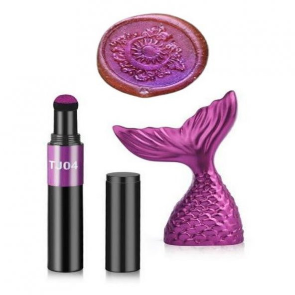 Mühür Mumu Reçine Pırıltı Titanyum Krom Toz Boyama Yastıklı Kalem - 4