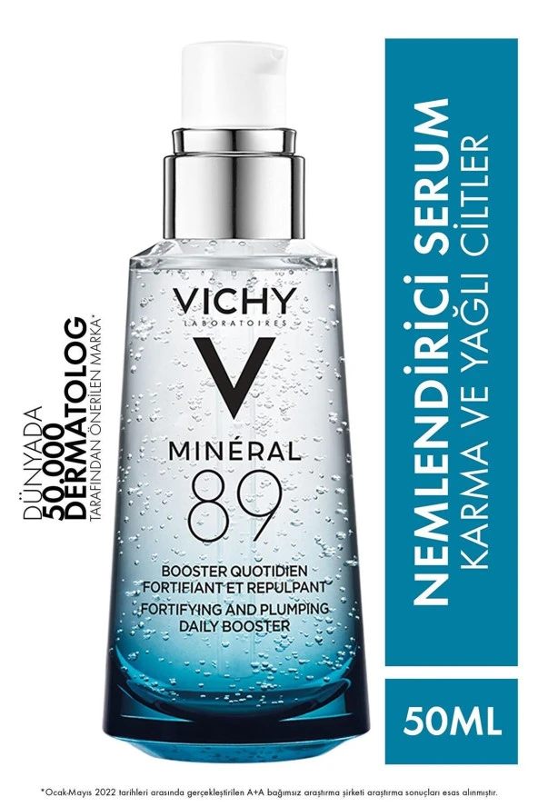 Vichy Mineral 89 Nemlendirici Cilt Serumu Hyalüronik Asit ve Termal Su Cilde Güç ve Nem Veren Bakım 50 ml - 2