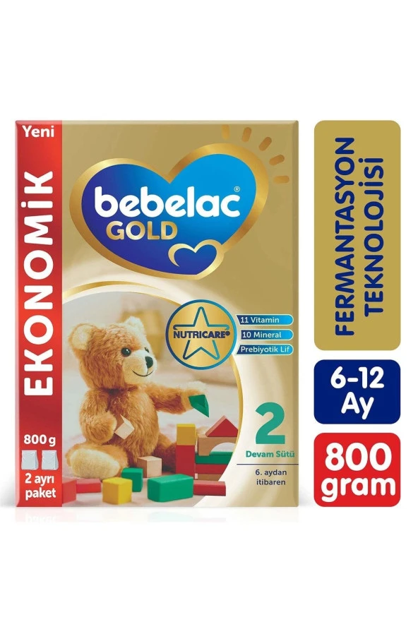 Bebelac Gold 2 Numara Devam Sütü 800 Gr X 4 Adet