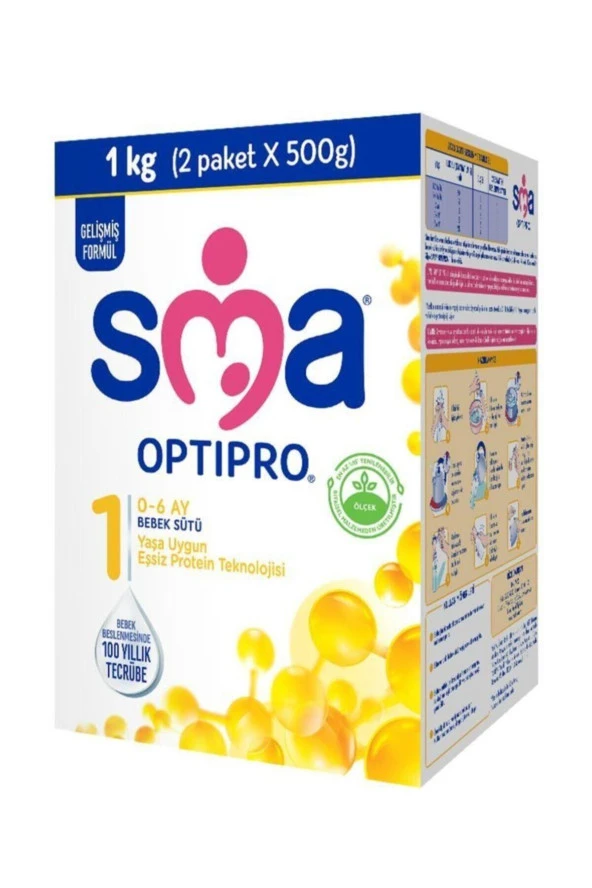 SMA Optıpro Probıyotık 1 Numara Bebek Sütü 1000 Gr