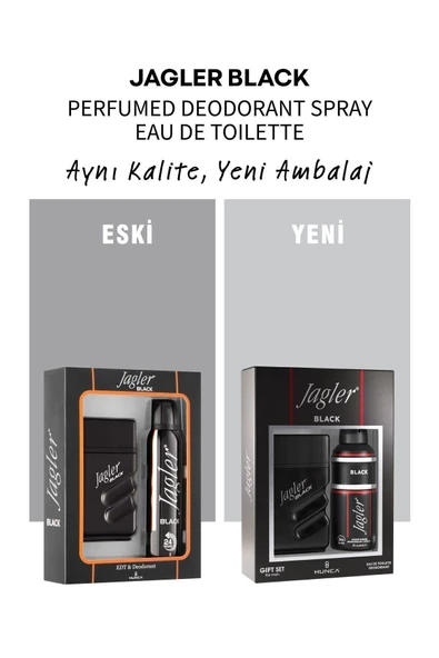 Jagler Orıjınal Black Erkek Edt Parfüm 90 Ml + Deo 150 Ml 2li Set Yeni Ürün