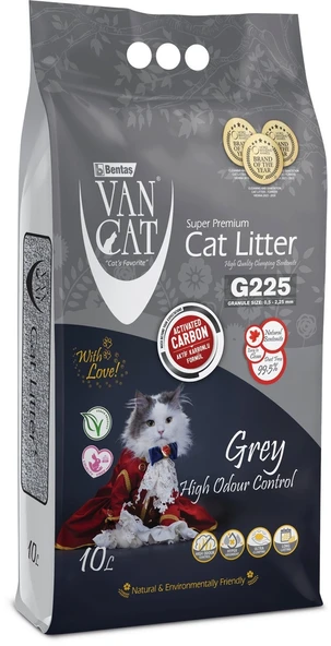 Vancat Bentonit Topaklanan Kedi Kumu Aktif Karbon 10 Lt