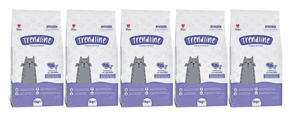 Trendline Somunlu Yetiskin Kedi Mamasi 1 Kg 5 Adet