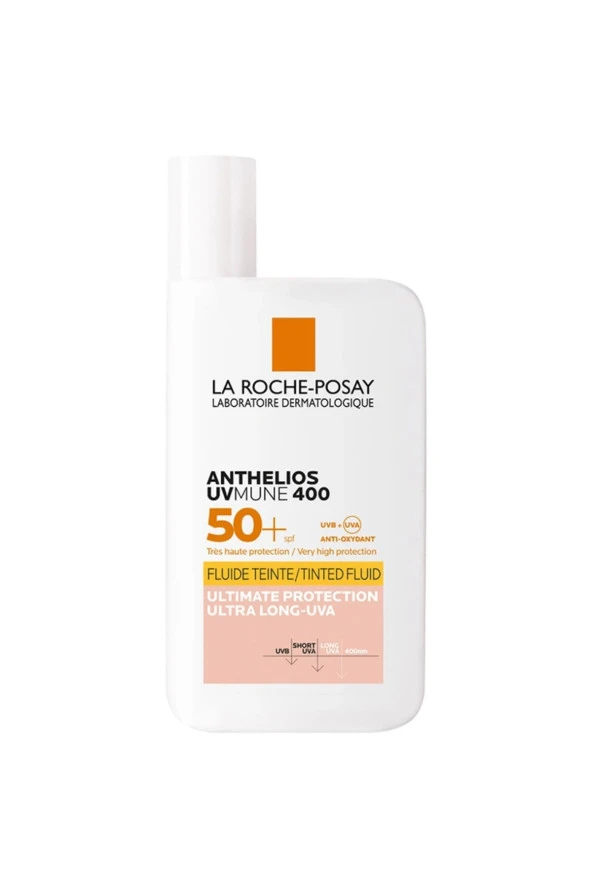 La Roche Posay Anthelios Uvmune Fluid SPF+50 Tüm Ciltler İçin Yüksek Korumalı Renkli Yüz Güneş Kremi