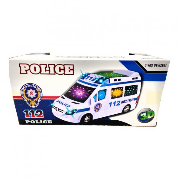 Vardem Oyuncak Çocuklar İçin Pilli Işıklı Polis Arabası - 5