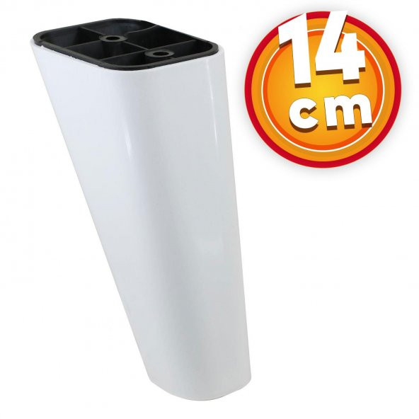 Lüks Mobilya Kanepe Sehpa TV Ünitesi Koltuk Ayağı 14 cm Beyaz Oval Baza Ayak ürün görseli