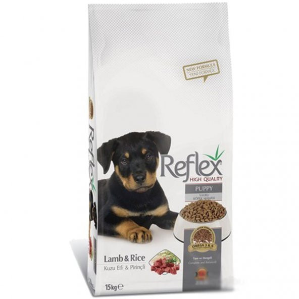 Reflex Puppy Lamb Kuzu Etli Pirinçli Yavru Köpek Maması 15Kg