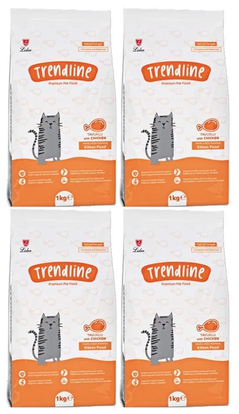 Trendline Kitten Yavru Kedi Maması 1 kg  4 Adet
