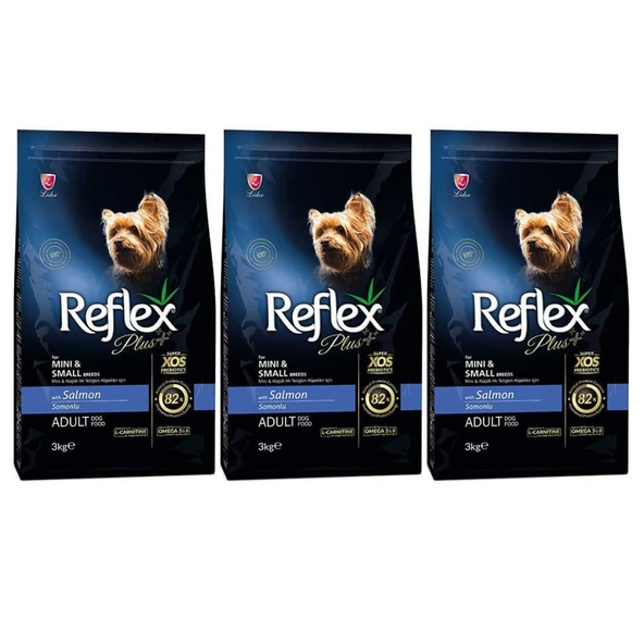 Reflex Plus Küçük Mini Irk Somonlu Yetişkin Köpek Maması 3 Kg 3 Adet ürün görseli
