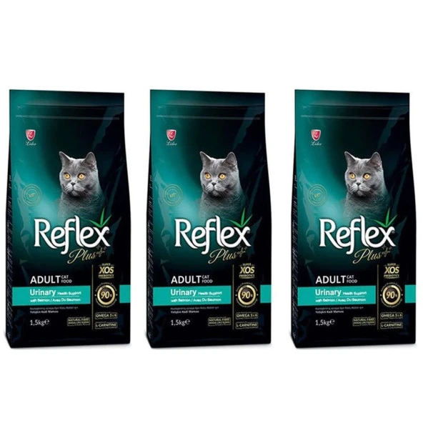 Reflex Plus Urinary Tavuklu Kuru Kedi Maması 1,5 Kg 3 Adet