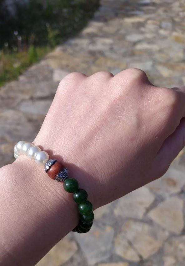 Bileklik Doğal Taş Çakra Elastik Sevgili Çift Bilekliği Unisex Bilezik 13976 - 4