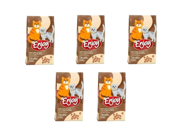 Enjoy Tavuk Etli Yetişkin Kedi Maması 1 Kg 5 Adet ürün görseli
