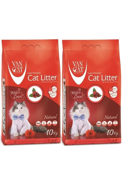 VANCAT NATURAL CAT LITTER 10 KG 2 Adet