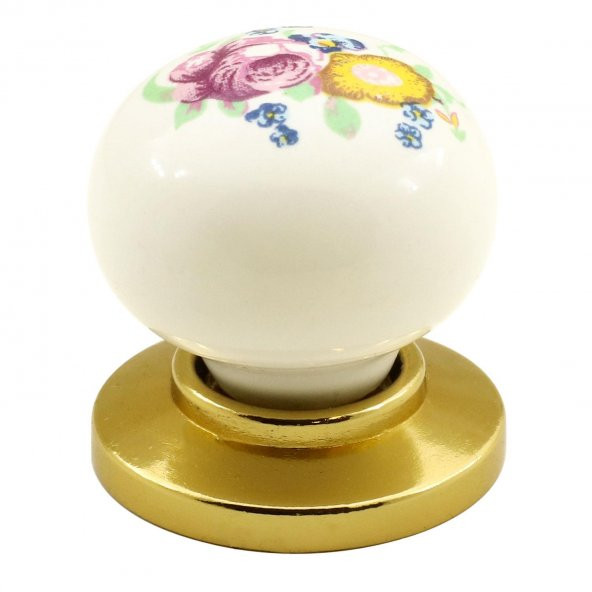 Porselen Düğme Çekmece Dolap Kapak Kulpu Kulbu Porselen Kulp Albrifin - Resim 2